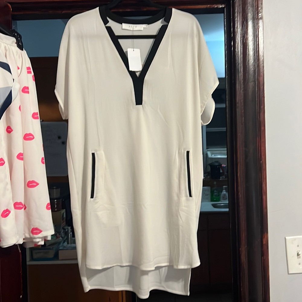 ASTR THE LABEL, Dress in Ivory-Black, size Large